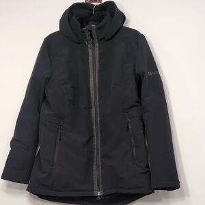 Oros | Black Insulated Ski Snow Jacket with High Collar and Hood Size 2X